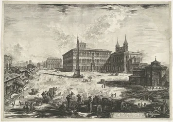 Ansicht des Laterans in Rom mit der Basilika St. Johannes im Lateran