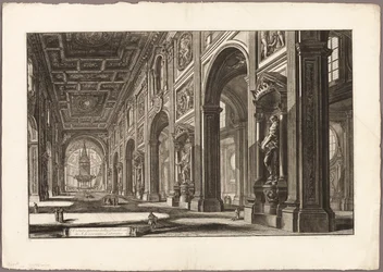 Innenansicht der Basilika St. Johannes im Lateran, aus Ansichten von Rom