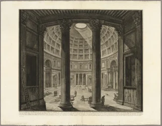 Innenansicht des Pantheon, aus Ansichten von Rom