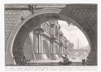 Prächtige Brücke mit Loggia