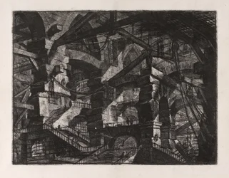 Der gotische Bogen, Tafel 14 aus Carceri d