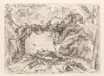 Die monumentale Tafel, aus Grotteschi (Grotesken)