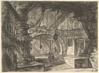 Der Pier mit Ketten, aus Carceri d