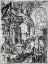Der Runde Turm, Tafel III aus Carceri d