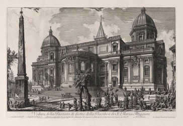 Ansicht der Rückfassade der Basilika Santa Maria Maggiore, aus Vedute di Roma (Ansichten von Rom)