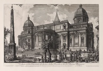 Ansicht der Rückfassade der Basilika Santa Maria Maggiore, aus Ansichten von Rom