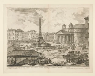 Ansicht der Piazza della Rotonda, aus Vedute di Roma