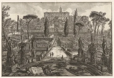 Veduta della Villa Estense in Tivoli (Ansicht der Villa d