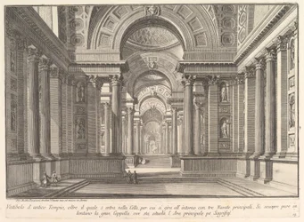 Vorhalle eines antiken Tempels... aus „Prima Parte di Architettura, e Prospettive“