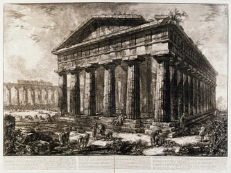 Blick auf den Tempel des Neptun in Paestum