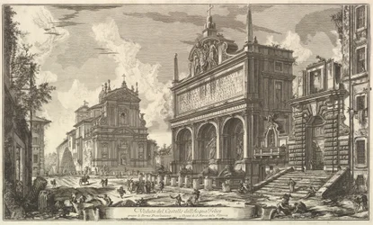 Ansicht des Quellgebiets der Acqua Felice..., aus Vedute di Roma (Römische Ansichten)