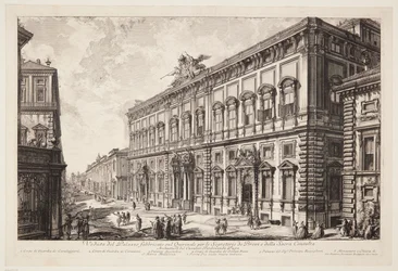 Ansicht des Palazzo della Consulta auf dem Quirinal, Sitz des päpstlichen Sekretariats