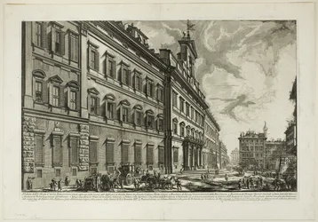 Ansicht des Palazzo di Montecitorio, aus Ansichten von Rom