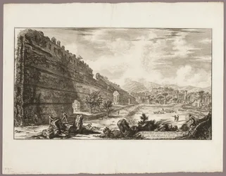 Ansicht der Überreste des Prätorianerforts [die Poecile], Hadrians Villa, Tivoli, aus Ansichten von Rom