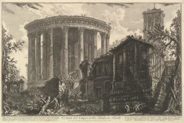 Ansicht des Tempels der Sibylle in Tivoli, aus Vedute di Roma, ca. 1761