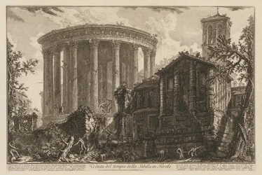 Ansichten von Rom: Tempel der Sibylle in Tivoli