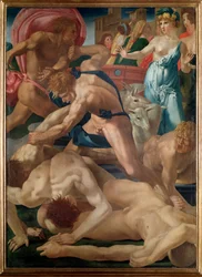 Moses verteidigt die Töchter Jethros