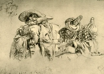 Ein orientalischer Juwelenhändler und zwei europäische Kaufleute, 1752-1753, 1928