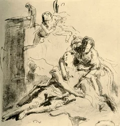 Angelica pflegt die Wunden von Medor, um 1757, 1928