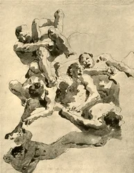 Kämpfende Riesen, Mitte 18. Jahrhundert, 1928