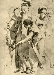 Gruppe von Figuren, Mitte des 18. Jahrhunderts, 1928