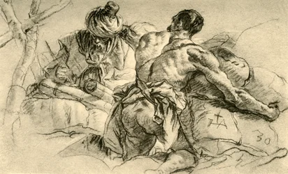 Orientalische Händler mit Ballen von Waren, 1753, 1928