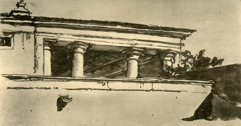 Säulenhalle einer Villa, 1757, 1928