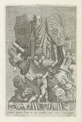 Trophäe von Waffen und Skulpturen (Antieke sculpturen in Rome)