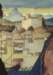 Jungfrau und Kind zwischen Johannes dem Täufer und einer weiblichen Heiligen (Detail)