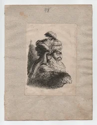 Türkischer Kopf mit Turban, ca. 1760 (Gravur)