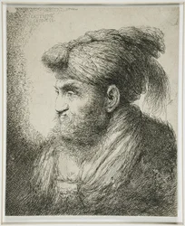 Bärtiger Mann mit Turban, 1647-51