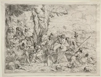 Laban sucht nach Götzen in Rachels Gepäck, um 1635