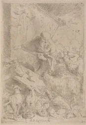 Noah und die Tiere betreten die Arche