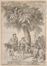 Die Heilige Familie auf der Flucht nach Ägypten, ca. 1647