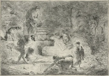 Tobit begräbt die Toten, ca. 1647-51