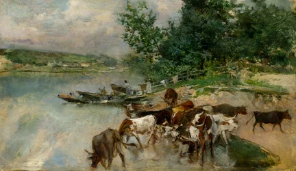 Trinken an der Seine, ca. 1874-75