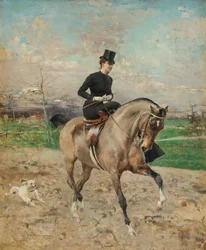 Reiterin. Alice Régnault zu Pferd, 1878