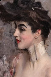 Madame X mit einer Perlenkette (Detail)