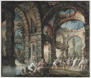Familie der Satyrn mit tanzenden Putten, ca. 1775-76