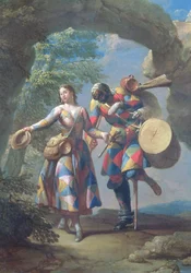 Ein Harlekin kehrt aus dem Krieg zurück