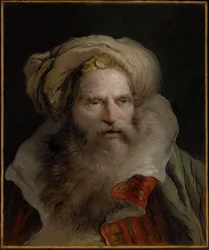 Ein bärtiger Mann mit Turban