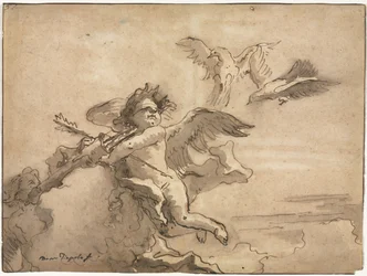 Amor mit verbundenen Augen und zwei Tauben, 1757 oder später