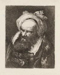 Älterer Mann mit Turban, aus der Raccolta di Teste (Sammlung von Köpfen)
