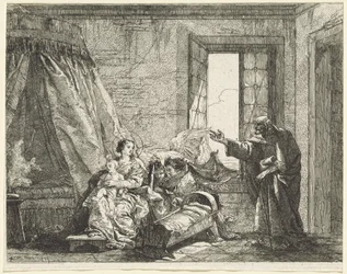 Joseph übermittelt Maria Gottes Befehl zur Flucht