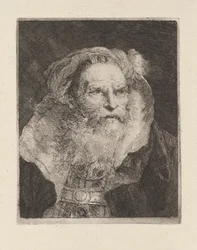 Alter Mann meditiert, aus der Raccolta di Teste (Sammlung von Köpfen)