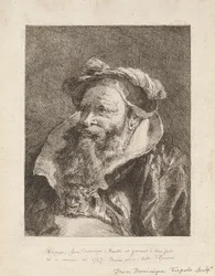 Alter Mann mit Bart, aus der Raccolta di Teste (Sammlung von Köpfen)