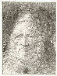 Alter Mann mit Pelzmütze