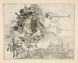 Die Waffen von Carl Phillipp von Greiffenklau, aus der Serie Idee pittoresche sopra la fuga in Egitto (Flucht nach Ägypten)