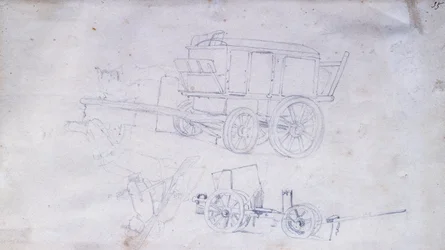 Zwei Karren und zwei Soldaten