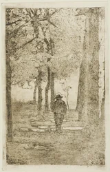 Waldspaziergang mit Figur